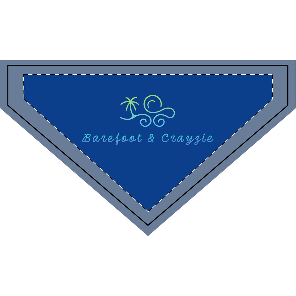 Barefoot & Crazy Clip-on Pet Bandana - Fun Beachy Accessory for Dogs and Cats