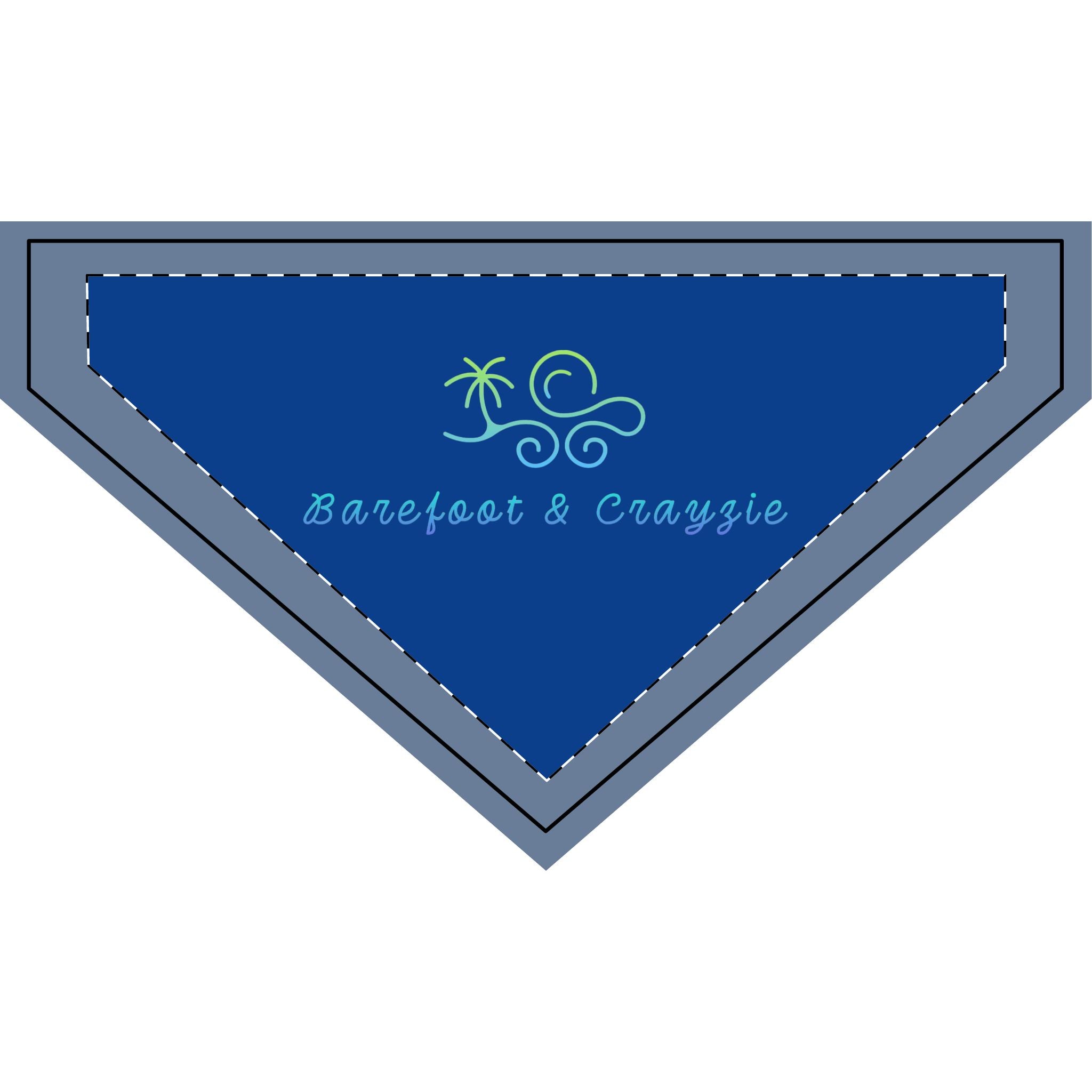 Barefoot & Crazy Clip-on Pet Bandana - Fun Beachy Accessory for Dogs and Cats