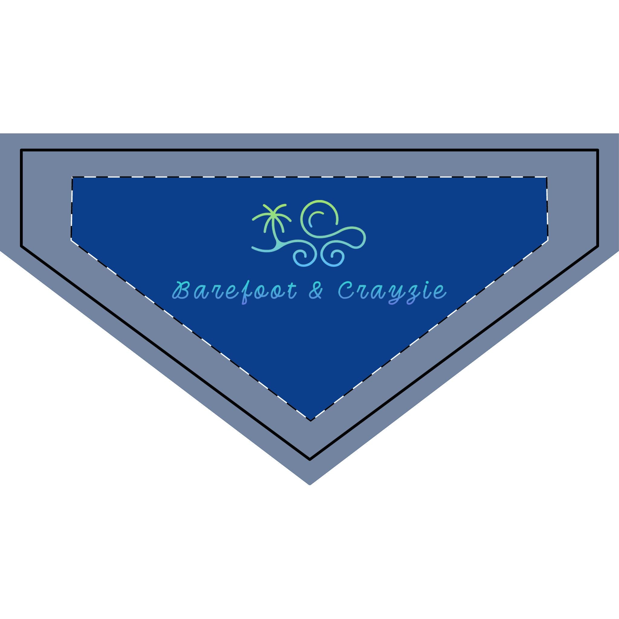 Barefoot & Crazy Clip-on Pet Bandana - Fun Beachy Accessory for Dogs and Cats