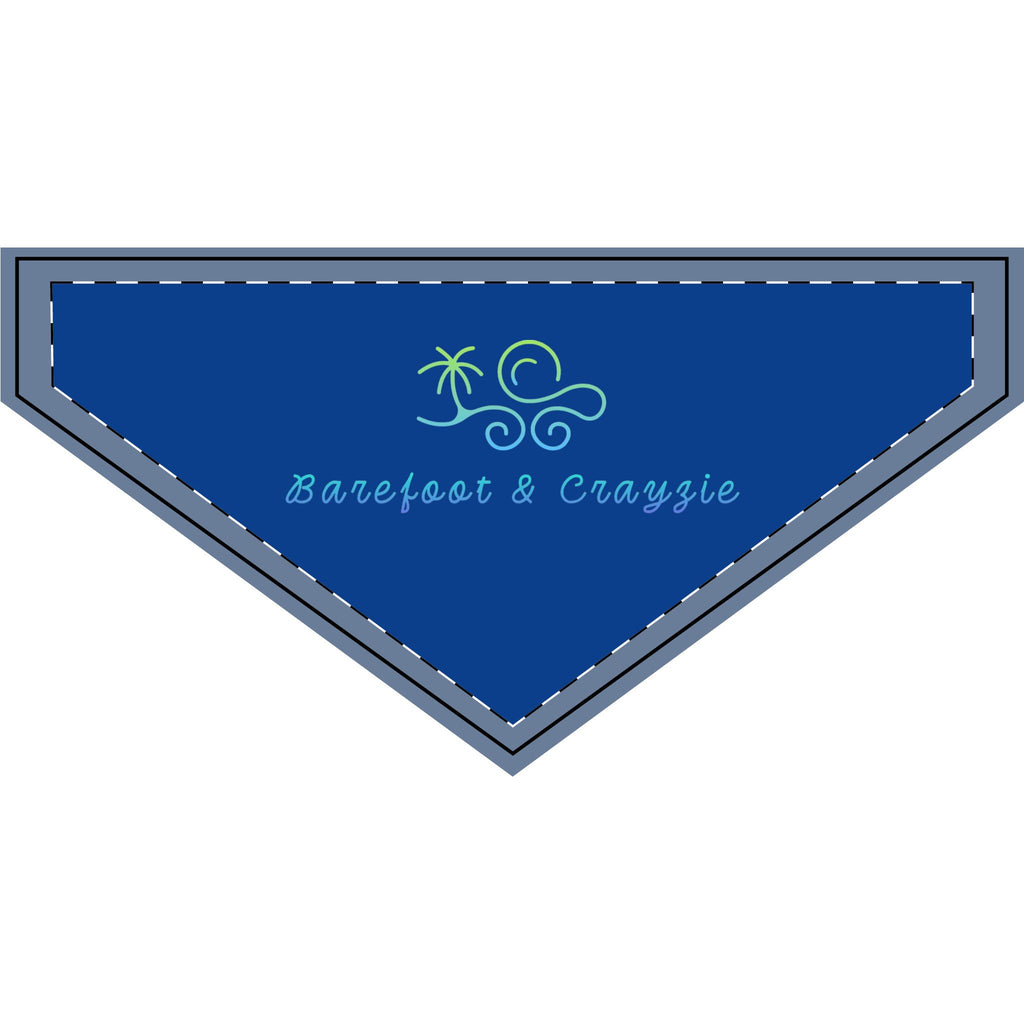 Barefoot & Crazy Clip-on Pet Bandana - Fun Beachy Accessory for Dogs and Cats