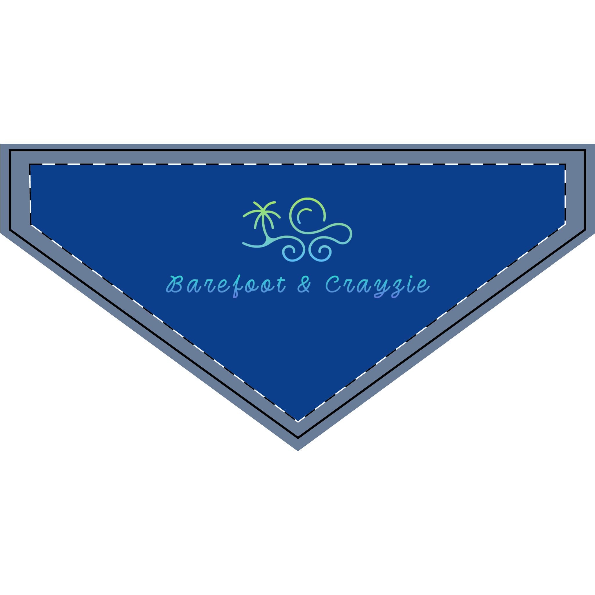 Barefoot & Crazy Clip-on Pet Bandana - Fun Beachy Accessory for Dogs and Cats