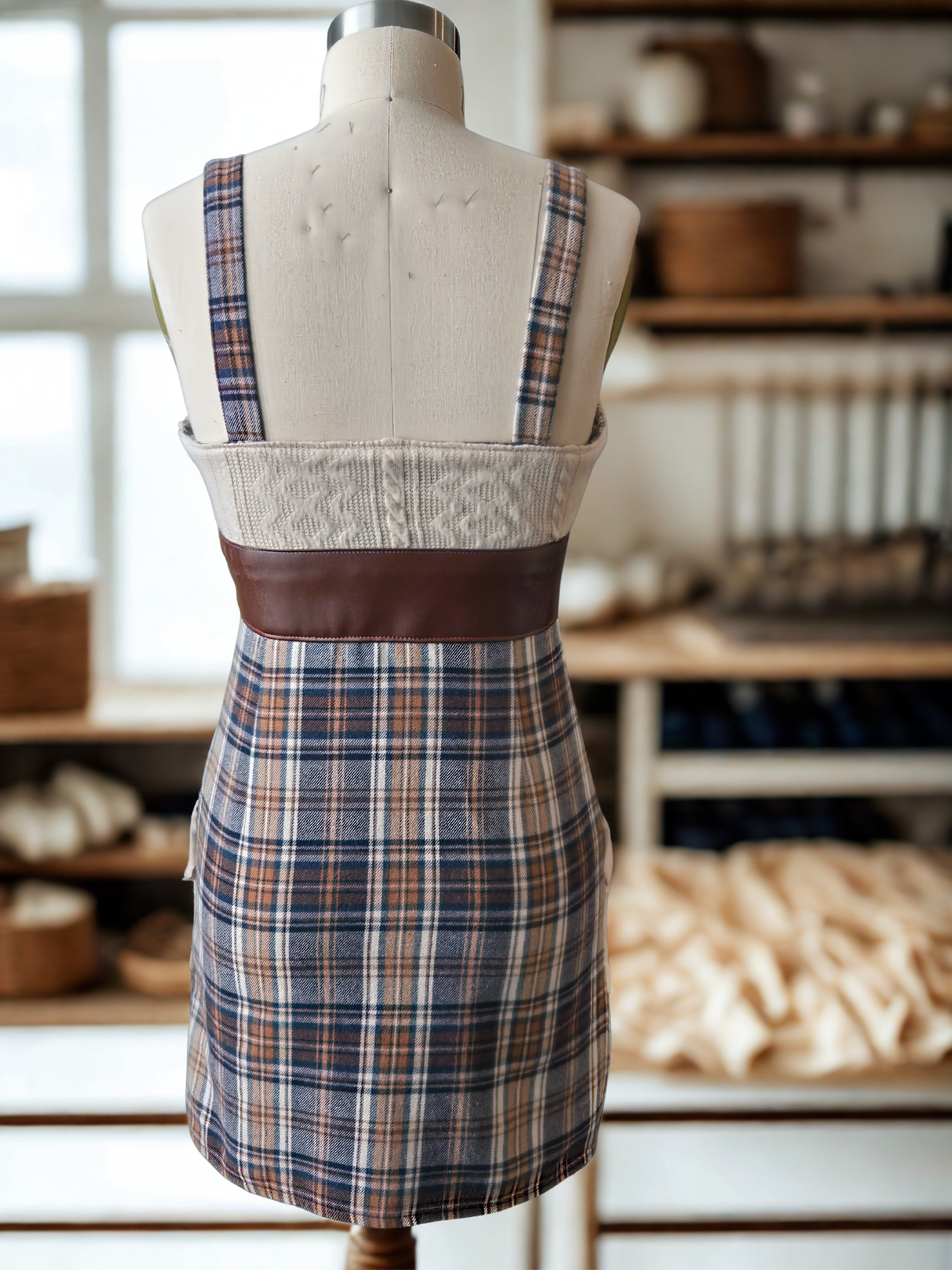 Upcycled Plaid Dress